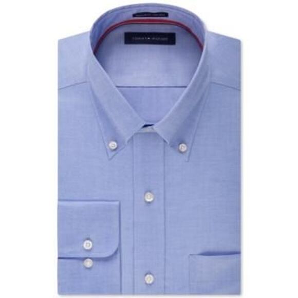 Tommy Hilfiger Mens Non Iron Cotton Dress Shirt Size 14.5 Neck  32/33 Sleeve NWT - Picture 1 of 1
